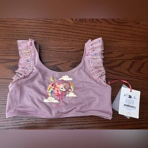🆕 Konges Slojd Sparky Bikini - deauville mauve/Ruffle Unicorn Top, 7-8 y/122-128